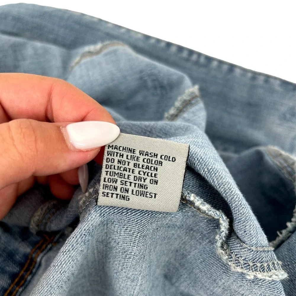 Tractr Blue Denim Jean Jacket Girls Size Extra-Large Women's Size XS EUC - Picture 4 of 6